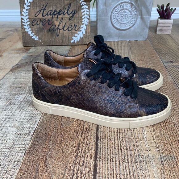 Frye Shoes - Frye Snake Embossed Leather Sneaker